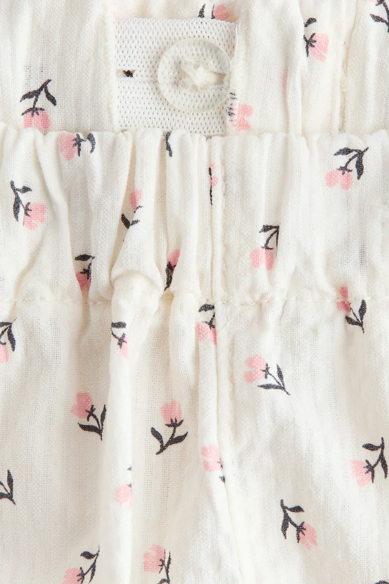 H&M Frill-trimmed cotton trousers