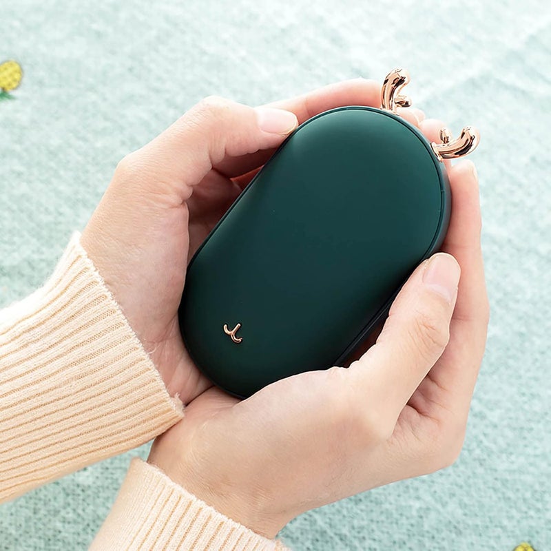 ويوبلز مدفئات يدوية قابلة لإعادة الشحن عبر منفذ USB للنساء، بنك طاقة محمول 2 في 1 على شكل رأس غزال، 3 مستويات تصل إلى 50 درجة مئوية، هدايا شتوية سرية للنساء في المملكة المتحدة، مدفئ يدوي ساخن لتدفئة الجسم - Image 5