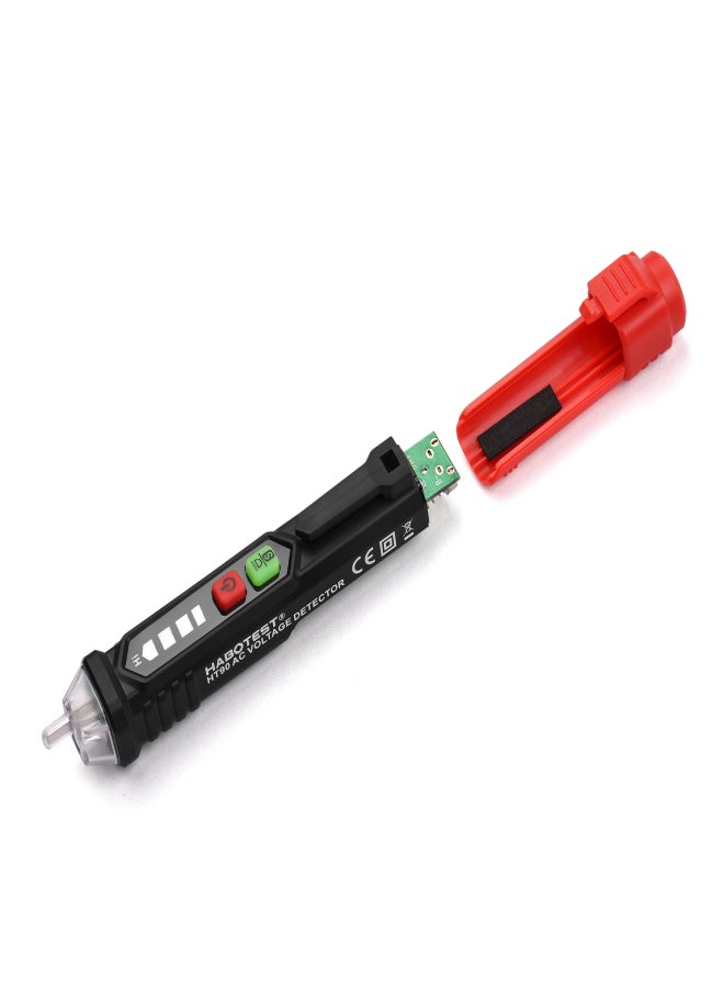HABOTEST HABOTEST HT90 Non-contact AC Voltage Detector Portable Intelligent Test Pen 12V/48V～1000V Dual Sensitivity Test Pencil Pen Shaped Volt Tester with Flashlight - Image 4