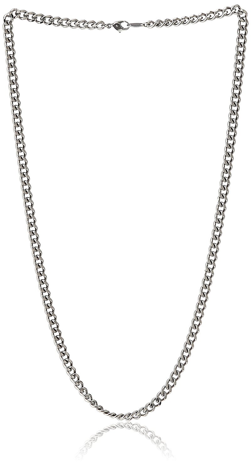 PHITEN Titanium Chain Necklace, 24", Silver - Image 1