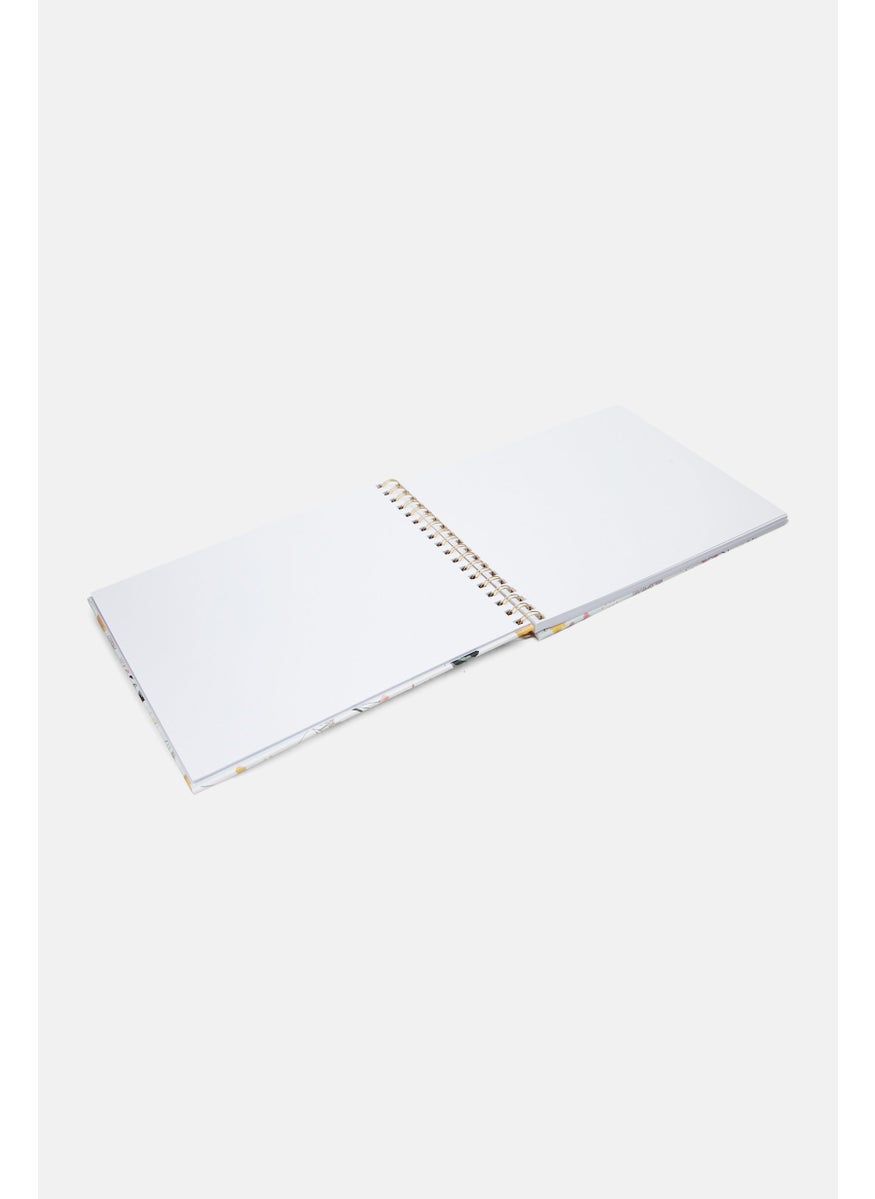 Paperbuzz Sketch Book With 12 Gel Pen Set, White Combo  - Image 3
