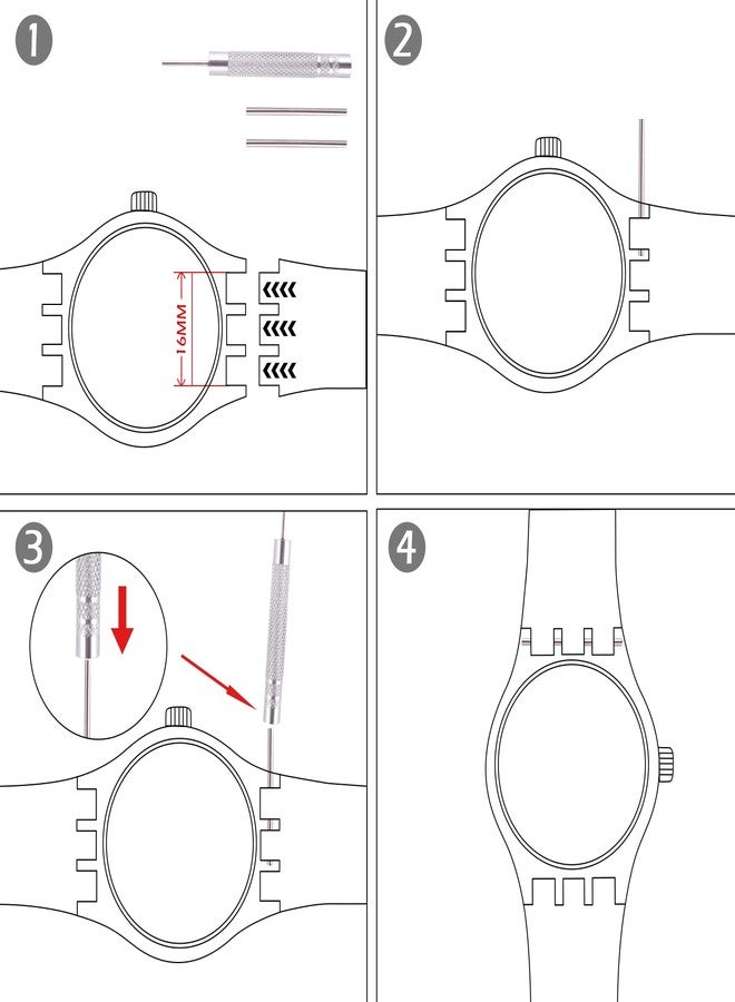 GreenOlive Ultra Thin 16mm Waterproof Silicone Watch Strap Replacement for Swatch, 16 mm, No Gemstone - Image 3