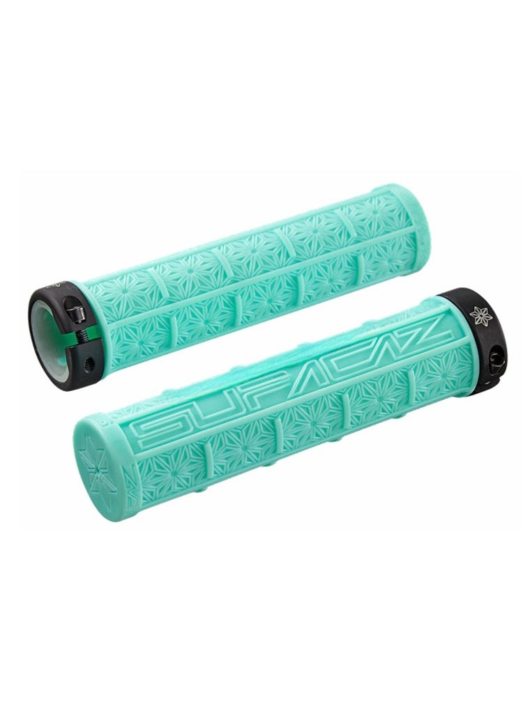 Generic - Supacaz Bar Grips MTB Silicone Cushion ShockproofBianchi Green Pair Bianchi Green Pair - Image 1