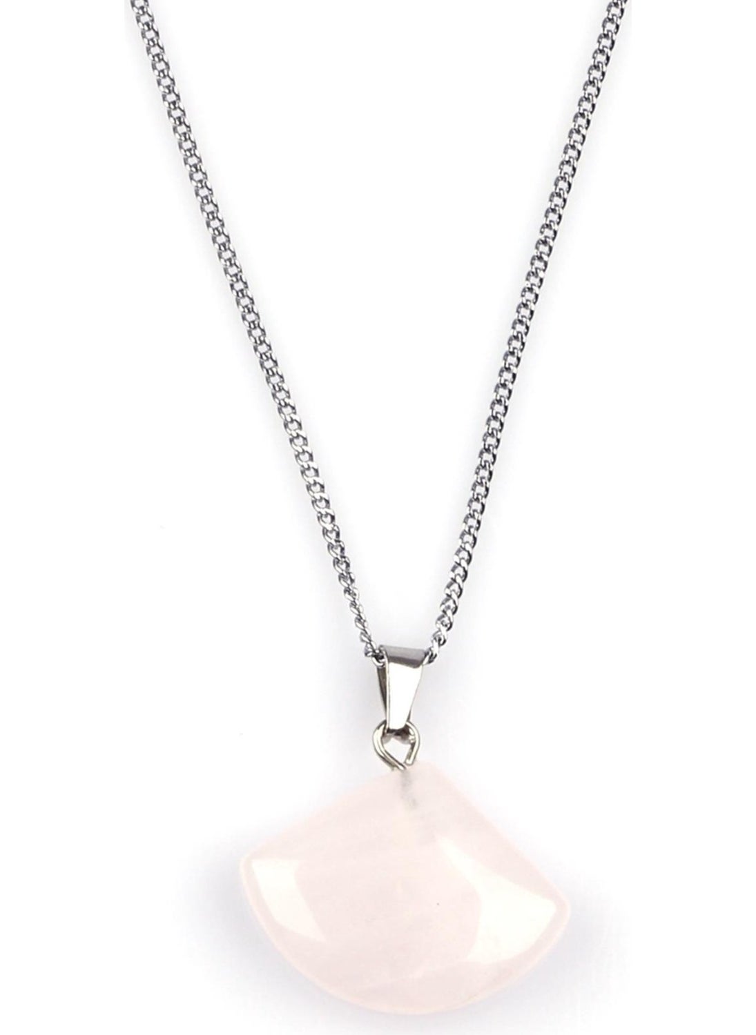 Güneş Avm Gunes Avm GÜNEŞAVM Pink Quartz Natural Stone Necklace 
