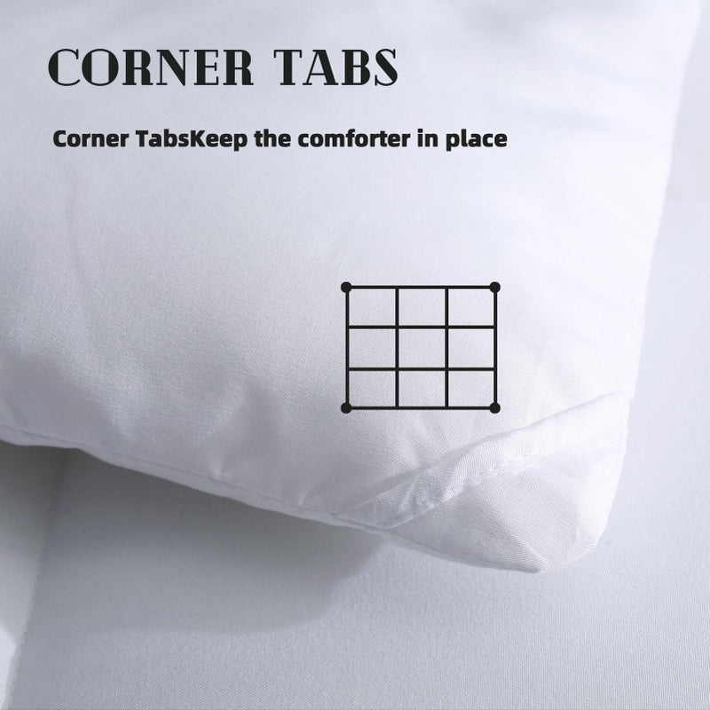 DOWNCOOL Comforters Queen Size, Duvet Insert, White All Season Duvet, Lightweight Quilt, Down Alternative Hotel Comforter (White, Queen 88x92 Inches) - Image 3