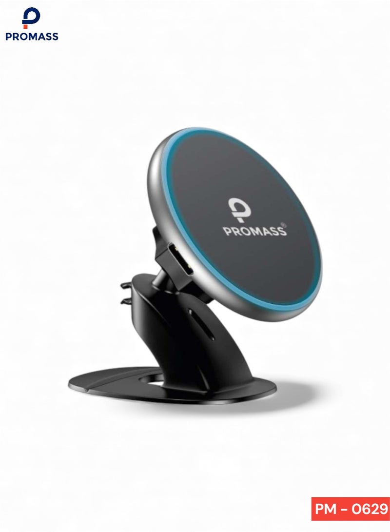 بروماس حامل هاتف جوال للسيارة 2في1 شحن سريع و حامل في نفس الوقت【مناسب لـماجسيف】حامل هاتف قابل للتعديل ماجسيف للسيارة ايفون مغناطيسي, استند جوال مغناطيسي (دوران 360° درجة), قوة مغناطيس عالية و آمنه للهاتف أثناء القيادة متوافق مع ايفون وجالكسي وهواوي وغيرها, مناسب لهاتف ايفون 17/16/15، سامسونج S25/S24 - Image 1