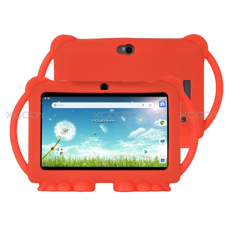 T702 Android 7 Kids Tablet with Case, Drawing  Learning Red 