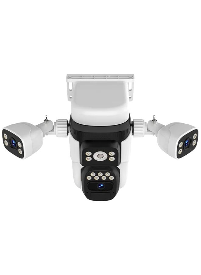 TIGER Three Lens 4G Solar Outdoor PTZ Security Camera with AOV Always-On Video, 360° Pan Tilt View, AI Motion Detection and Tracking, Full Color Night Vision, Built-In Battery - Image 2