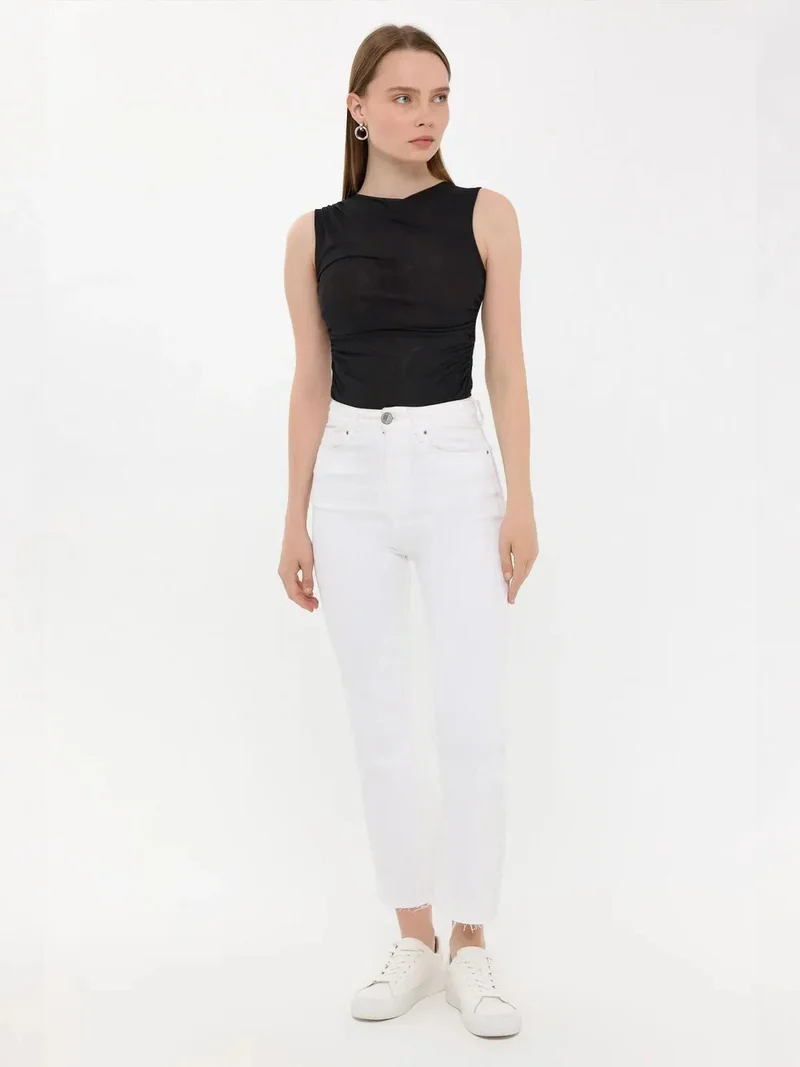 HICCUP Black Sleeveless Round Neck Blouse for Women | Best Price UAE