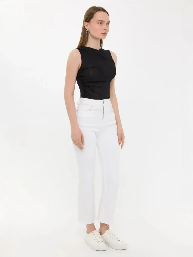 HICCUP Black Sleeveless Round Neck Blouse for Women | Best Price UAE