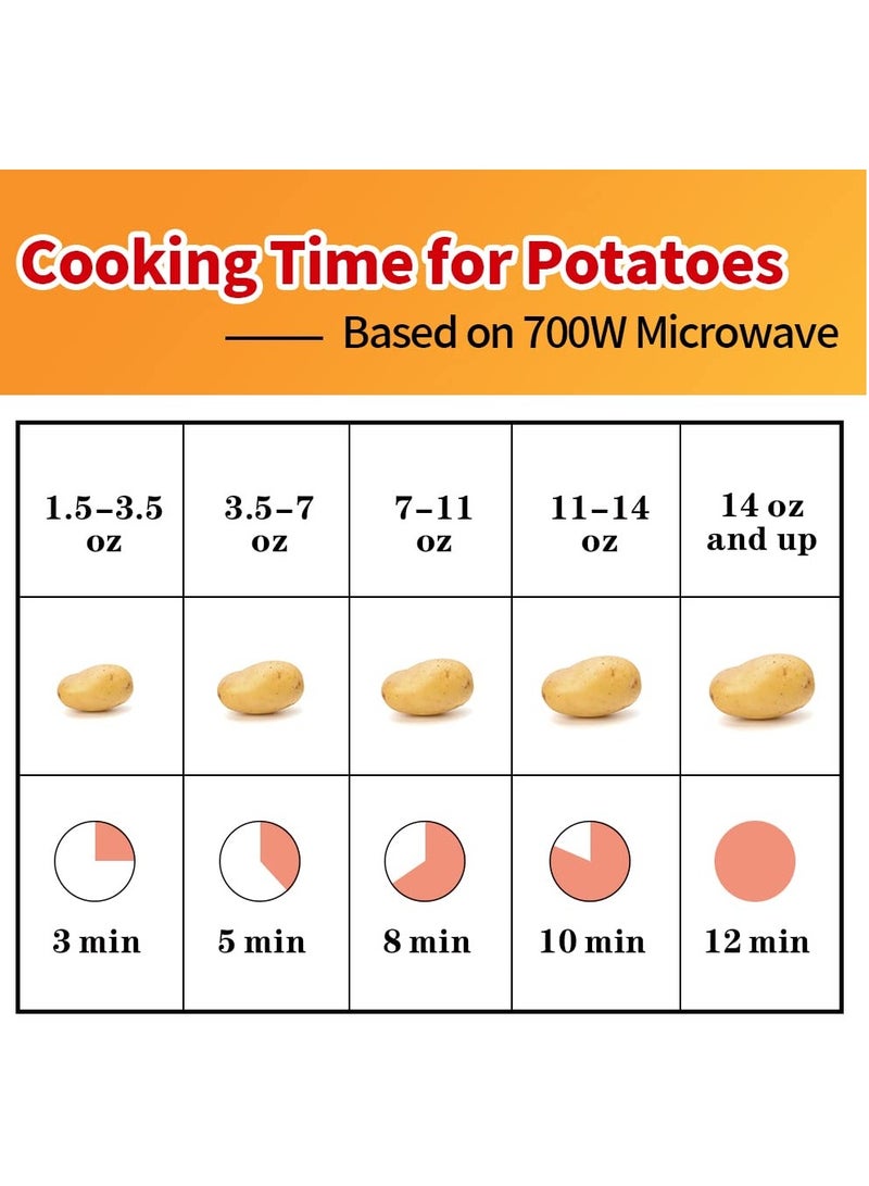 SYOSI طباخ البطاطس المخبوزة بالموجات الدقيقة SYOSI، يطهى في دقائق بطاطس لذيذة، طباخ بطاطس للمطبخ بالموجات الدقيقة، صندوق بطاطس شفاف مناسب للمطبخ بالموجات الدقيقة، آمن للغسالة - Image 5