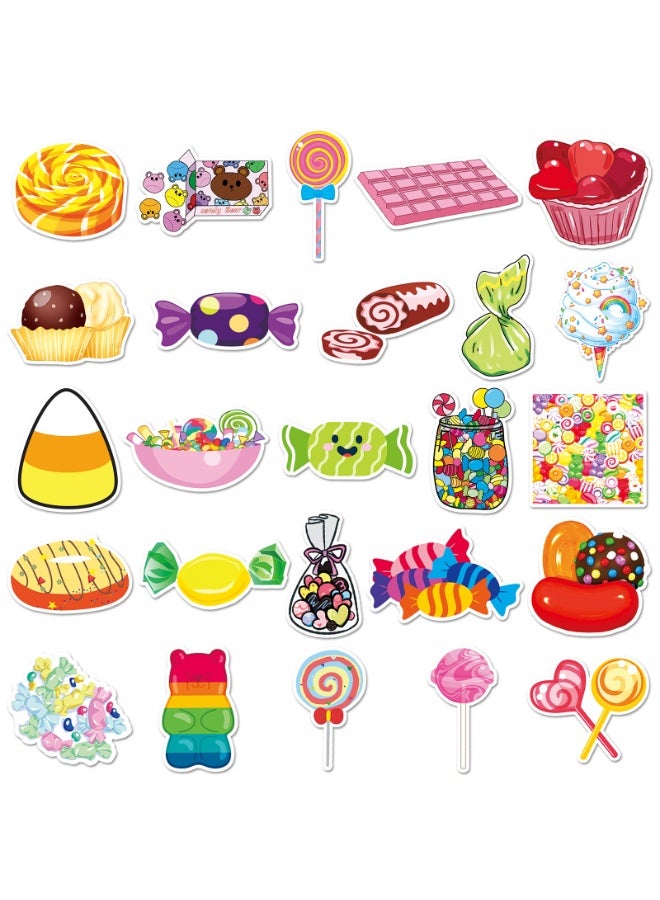 50Pcs Candy Sticker Funny Design Cute Dessert Vinyl Waterproof Stickers for Girls Water Bottle Laptop Decor Party Favors Birthday Gifts - Image 2