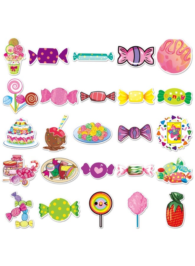 50Pcs Candy Sticker Funny Design Cute Dessert Vinyl Waterproof Stickers for Girls Water Bottle Laptop Decor Party Favors Birthday Gifts - Image 3