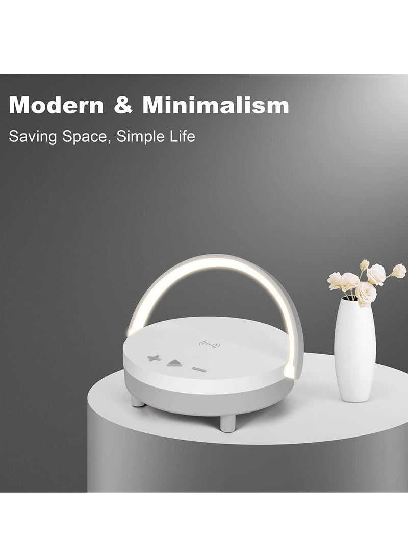 ELTRAZONE LED Night Light Table Lamps, Music Lamp Wireless Charger Portable Bluetooth Speaker Touch Lamp, Portable Bluetooth Speaker, Wireless Charging Nightstand Lamp ,Birthday Gifts for Women, Men, Dad, Mom - Image 5