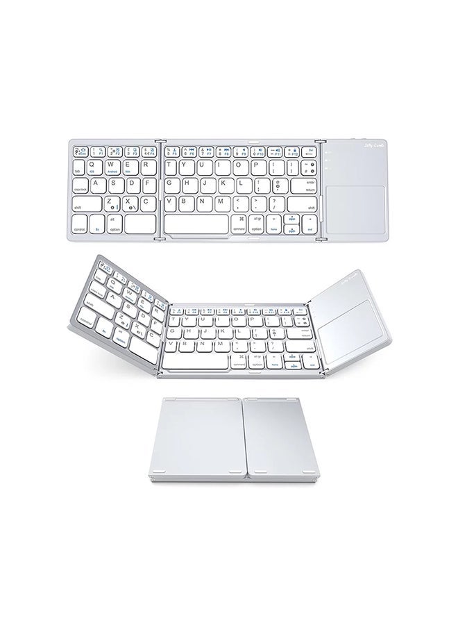 NIBEMINENT Wireless Mini Keyboard Silver - Image 1