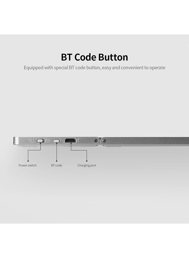 NIBEMINENT Wireless Mini Keyboard Silver - Image 3