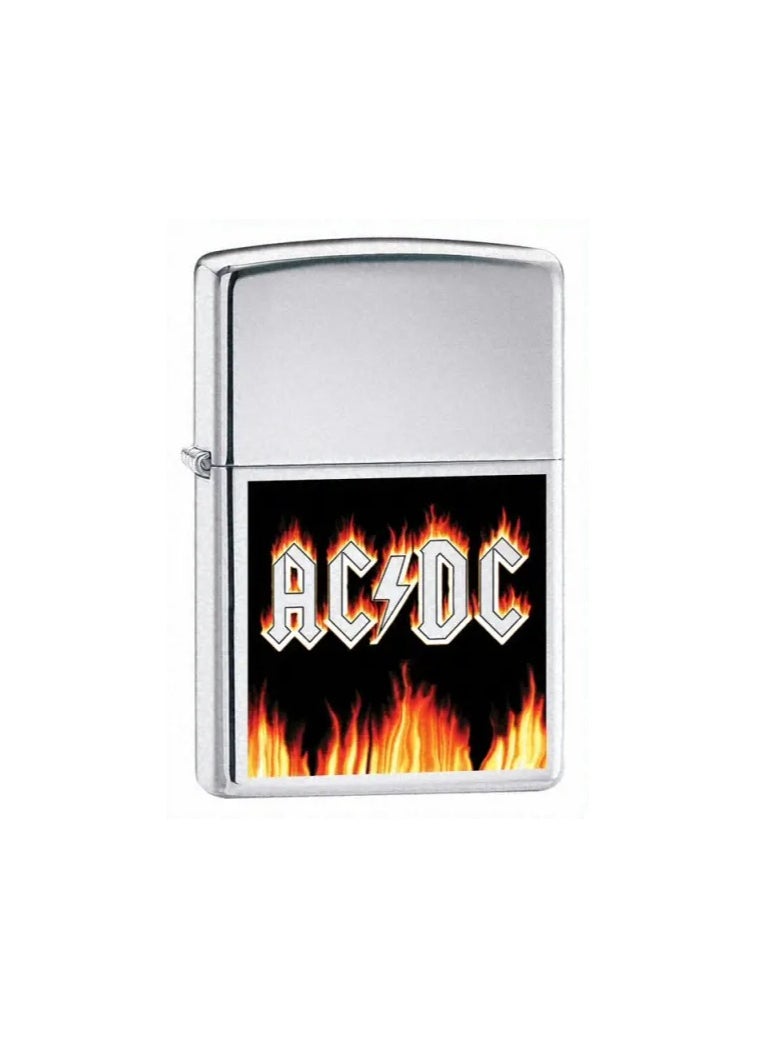 Zippo Zippo AC/DC Rock Music Flames 24277-200 (Silver & Black) 