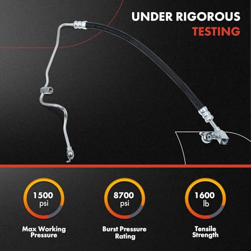 A-Premium Power Steering Pressure Line Hose Assembly Compatible with Infiniti QX4 2001-2003 Nissan Pathfinder 2001-2002 V6 3.5L - Image 2