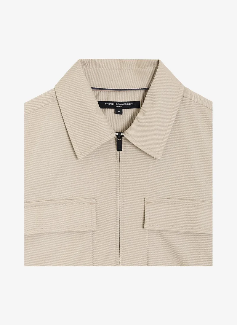French Connection  Men's Sand Zipthough Cavarlly for Men | Best Price UAE