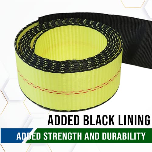 Boxer 2" x 10ft Pro Lasso Tow Strap with D Ring & Protective Sleeve – Car Tie Down, Auto Hauler, Auto Transport – 10,000lbs - 4 Pack - Image 4