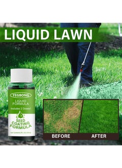 YEGBONG 2 Bottles Of Liquid Seeding Grass Lawn Green Spray Device Seed Care，Green Grass Lawn Repair Spray，Green Grass Lawn Spray & Dog Spot Repair，Green Grass Lawn Spray（59ml+59ml）  - Image 2