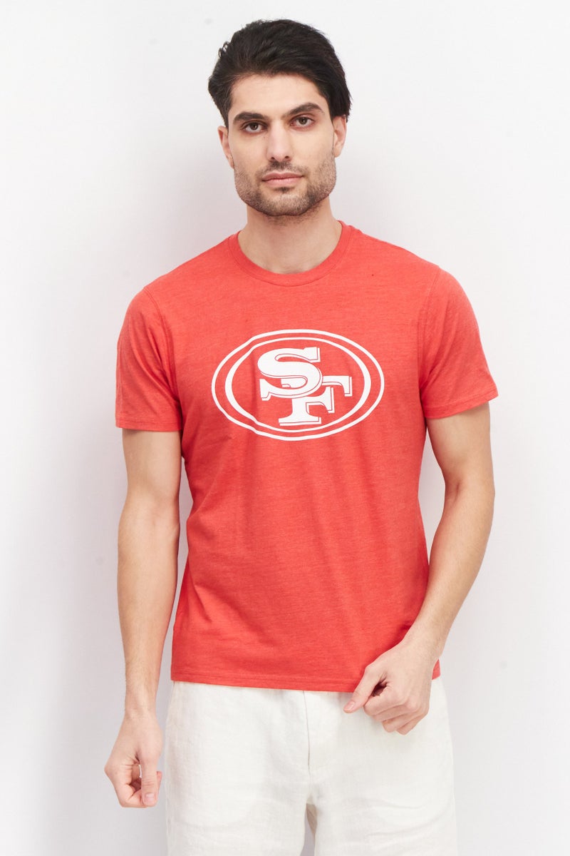 NFL تي شيرتات رياضية للرجال مزودة بشعار مطرز، خارجي، أحمر - Image 1