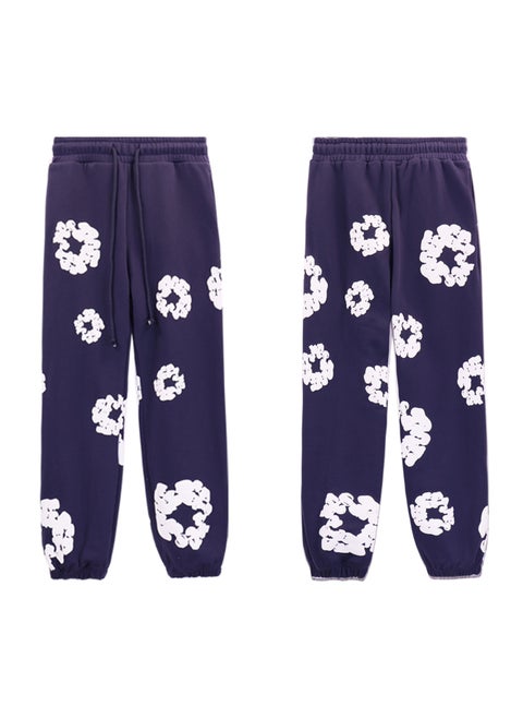 Autumn Winter Couples Hoodie Sweatpants Set 8155 sapphire blue