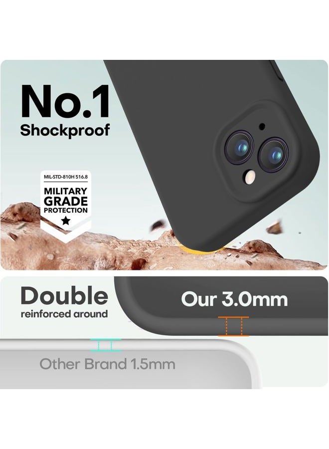 LOVE 3000 Designed for iPhone 13 Case, Premium Silicone with [Camera Protection] [Soft Anti-Scratch Microfiber Lining] Shockproof Protective Phone Case for iPhone 13 Women Men Girls 6.1", Black - Image 4