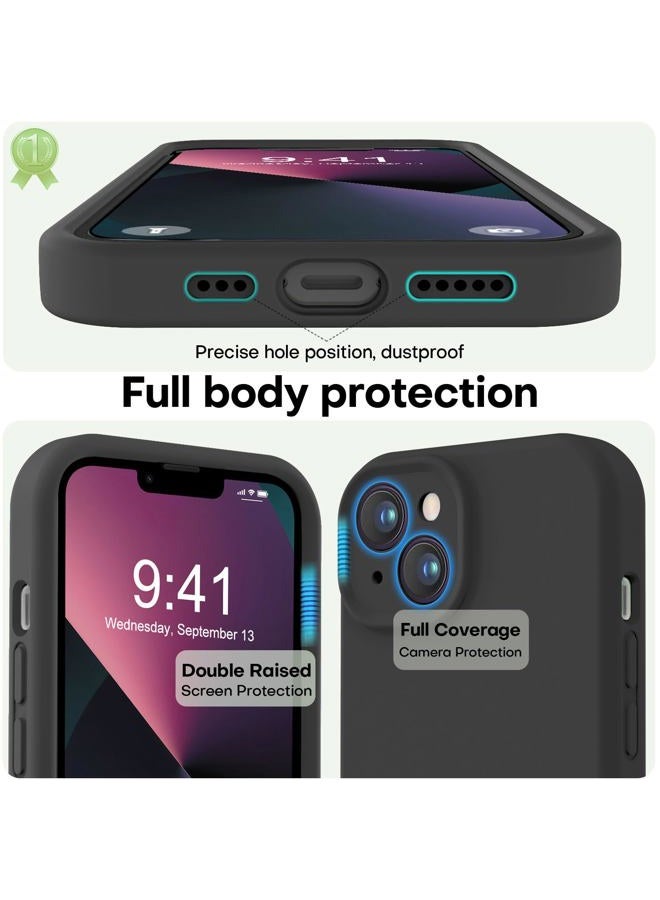 LOVE 3000 Designed for iPhone 13 Case, Premium Silicone with [Camera Protection] [Soft Anti-Scratch Microfiber Lining] Shockproof Protective Phone Case for iPhone 13 Women Men Girls 6.1", Black - Image 3