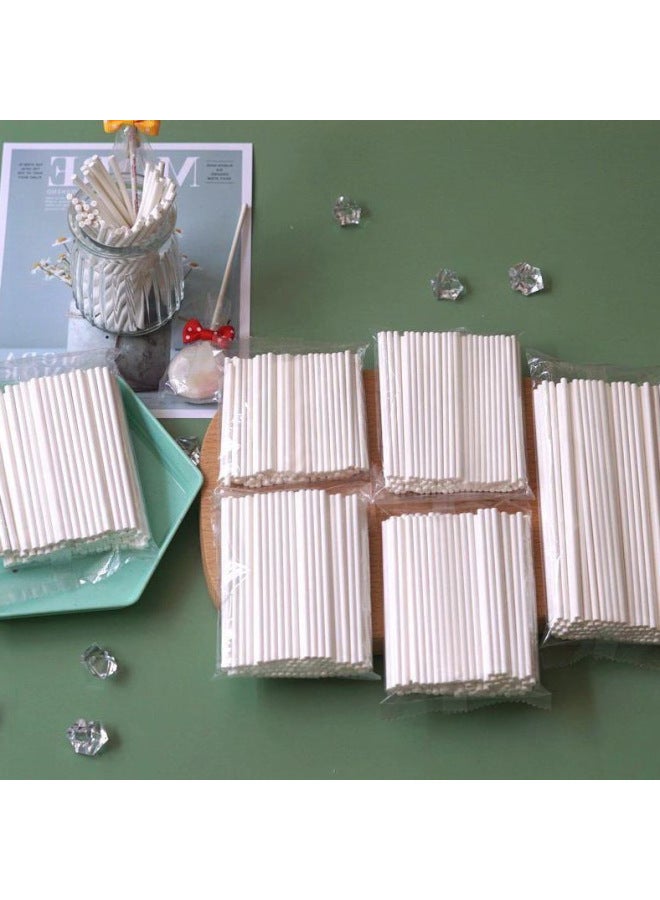 Lollipop Paper Stick Baking Special Environmentally Friendly Cheese Stick Candy Stick Food Grade Kindergarten Handmade Cake Sign-Specifications:Paper Stick 20cmx3.5mm (100 Pieces)  - Image 3