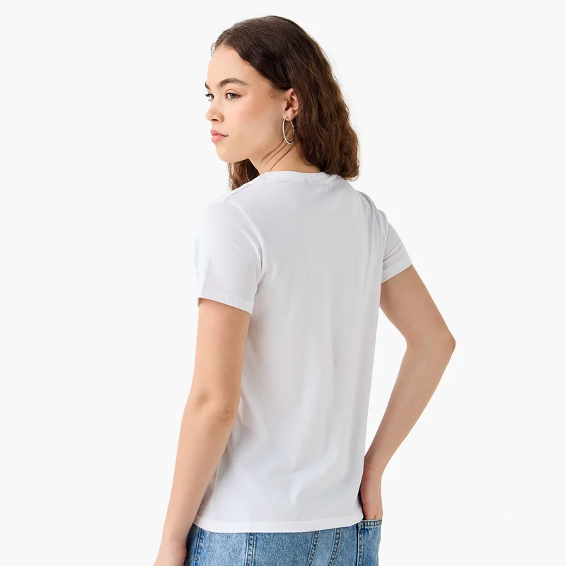 SP Characters AC/DC Printed T-shirt with Crew Neck and Short Sleeves
