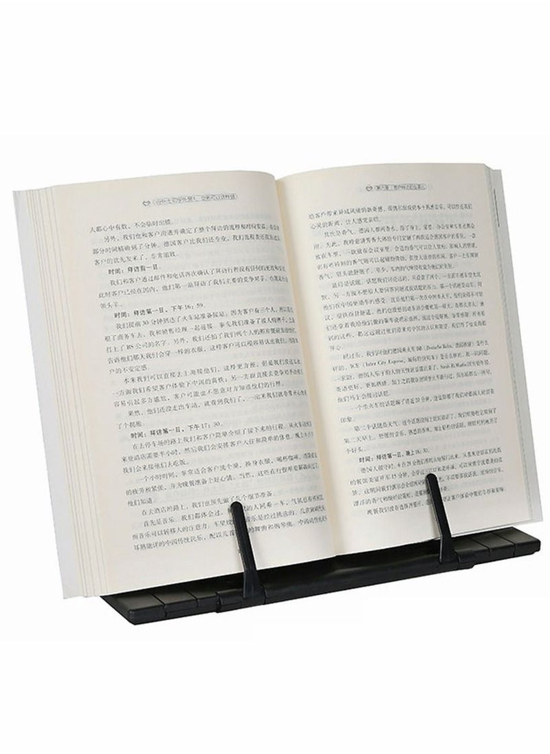 Y&D - Desk Book Stand Metal Reading Rest Holder Portable Document for Cook Music iPad Laptop with 7 Adjustable Positions and Page Paper Clips - Image 1