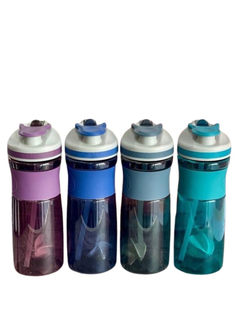 VIO - Gym Shaker Bottle 800 ML 100% Leakproof Stylish Dual Straw Sipper Bottle with Mixer Ball for Protein BPA Free Material Sports Water Bottle For Adults Kids with Supplement Stirring Ball Drinking Cup for Fitness Exercise Yoga Sports Gym Men Women - Image 1