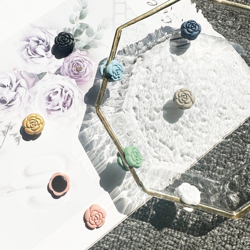 eManco Magnetic Camellia Brooch Scarf Clip Shawl Pin Anti-Slip Fixing Clasp for Women and Men，Magnetic Hijab Clip，luxury fashion jewelry, minimalist jewelry， - Image 5