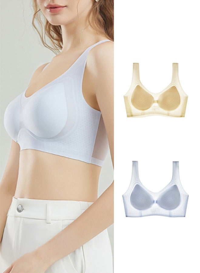 Ultra-Thin Lingerie for Women, Anti-Drooping Bra with Beautiful Back, 7A Antibacterial, Traceless, Soft & Breathable Chest Wrap, High Elasticity Shapewear  - Image 1