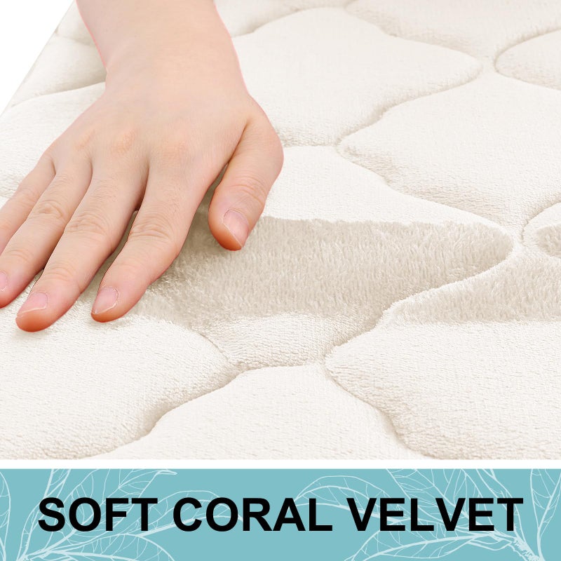 OLANLY Memory Foam Bath Mat Rug  Ultra Soft Non Slip and Absorbent Bathroom Rug  Machine Wash Dry  Comfortable  Thick Bath Rug Carpet for Bathroom Floor  Tub and Shower  30x20  Ivory - Image 1