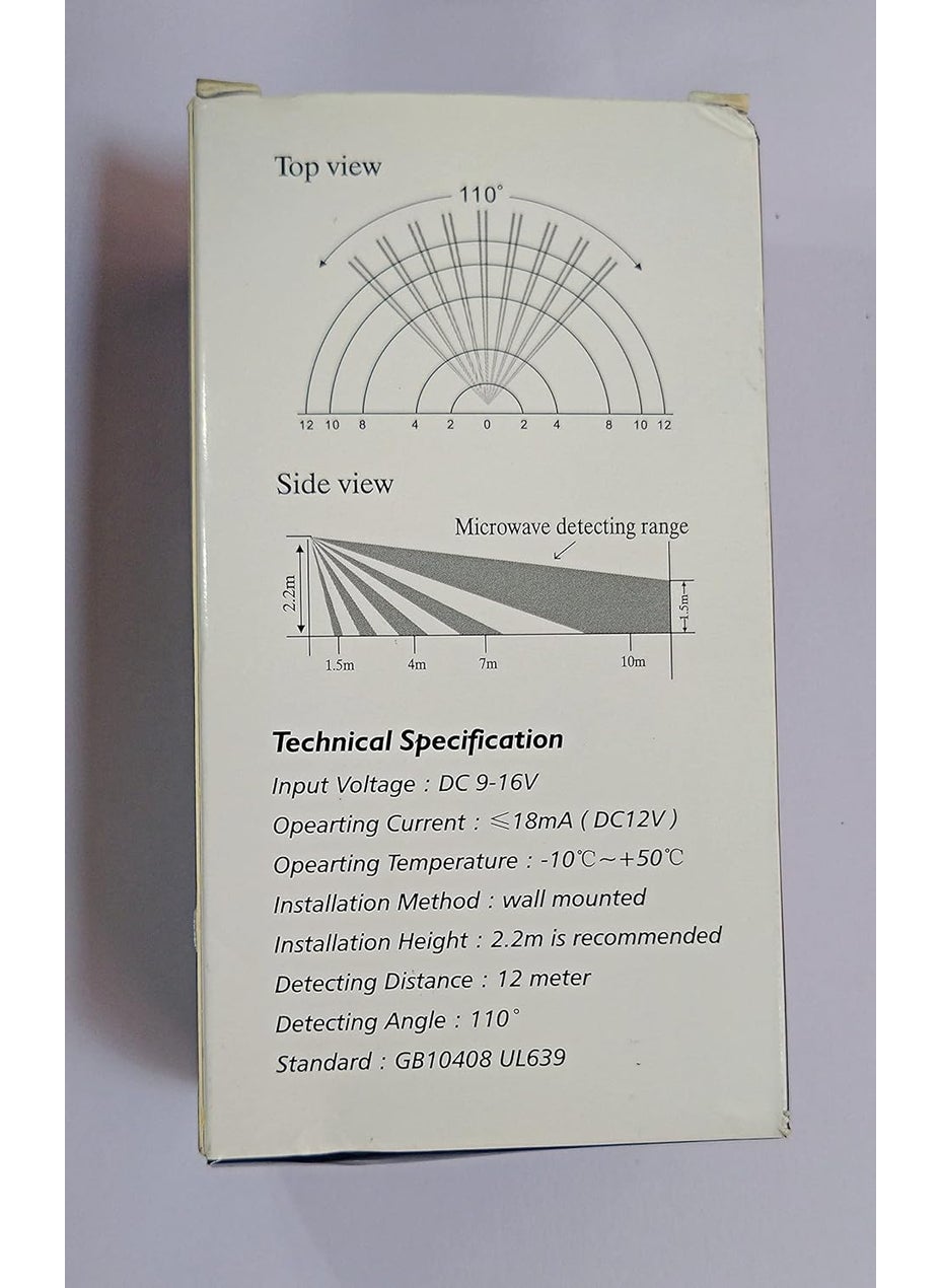 Generic PIR Sensor Passive Infrared Motion Detector Wireless Device Product operates on 916VDC Detecting Distance 12mt Detecting Angle 110dg can use Home or Office Burglar Alarm System by Delson Electronics  - Image 3