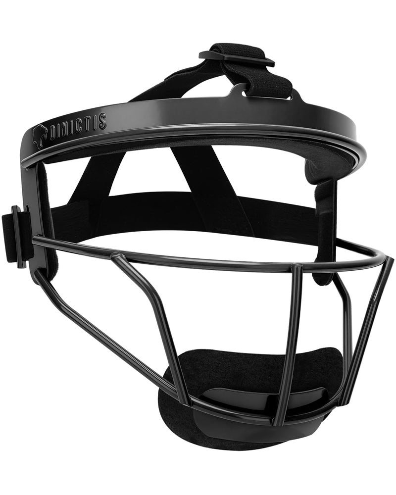 Dinictis Softball Face Mask, Lightweight, Comfortable, with Wide Field Vision, Durable and Safe Face Guards, Premium Protective Softball Fielder's Mask-Black-Child(S) - Image 1