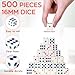 Simgoing 500 Pieces 16mm Dice Bulk 6 Sided Dice Set with 5 Pieces Drawstring Pouches StandardMulti Colors - Image 4