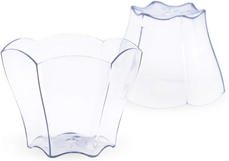 Kingrol 100 Count Mini Dessert Cups with Spoons 23 oz Disposable Clear Bowls for Mousse Puddings Appetizers Sauces - Image 4