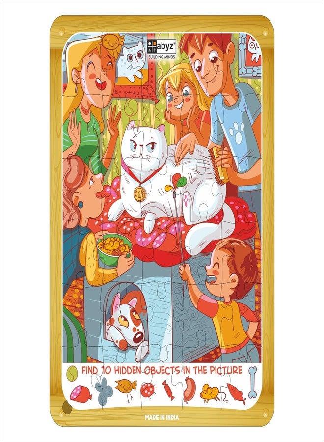 ABYZ Wooden Jigsaw Puzzle – The Pampered Cat Playset for Fun Educational & Little Explorers, 30-Pieces & Pack of 5 Fun Games with Multicolor | Birthday Gift for (3-6 Year) Age Kids. - Image 1