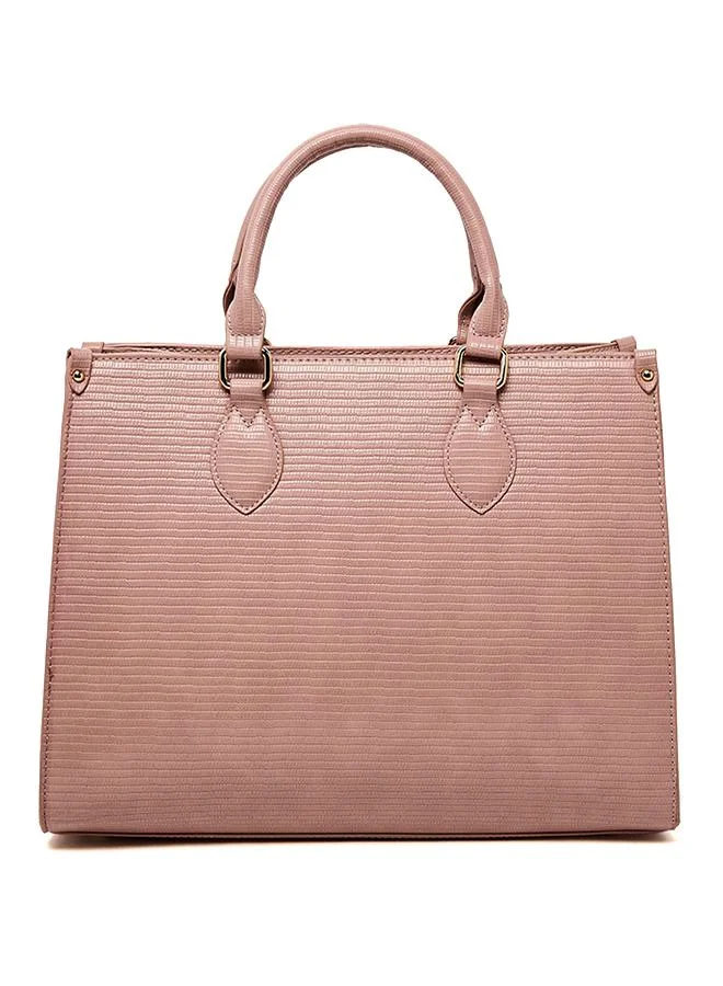 Anne Klein Croc Textured Zippered Satchel Bag