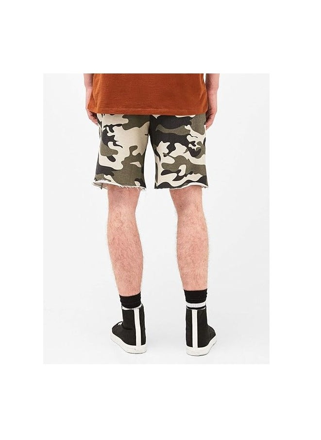 LOUD UNIVERSE Mens Camouflage Bermuda Short Elastic Waist Drawstring Back Pockets Stylish Trendy Relaxed Men Shorts  - Image 3
