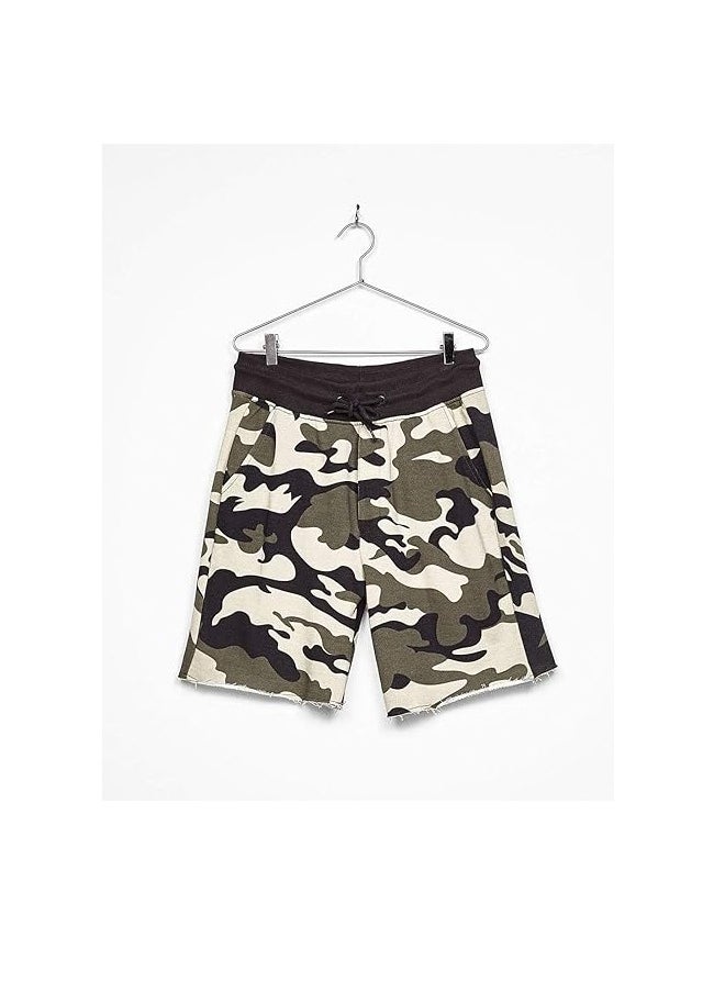 LOUD UNIVERSE Mens Camouflage Bermuda Short Elastic Waist Drawstring Back Pockets Stylish Trendy Relaxed Men Shorts  - Image 2