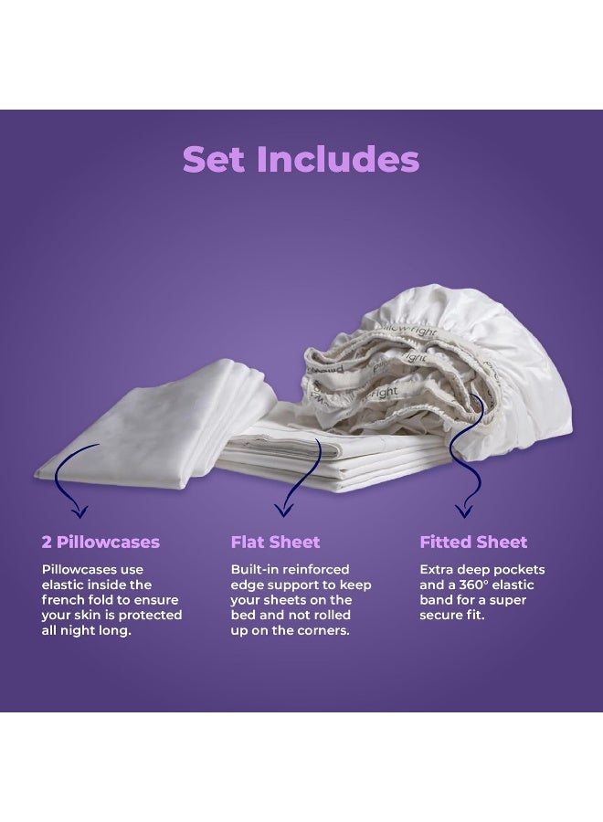 Pillow Fight Aloe Very Bedding Sheet Set Infused with Aloe Vera - 1000 Thread Count - Includes 2 Pack Set  - Image 3