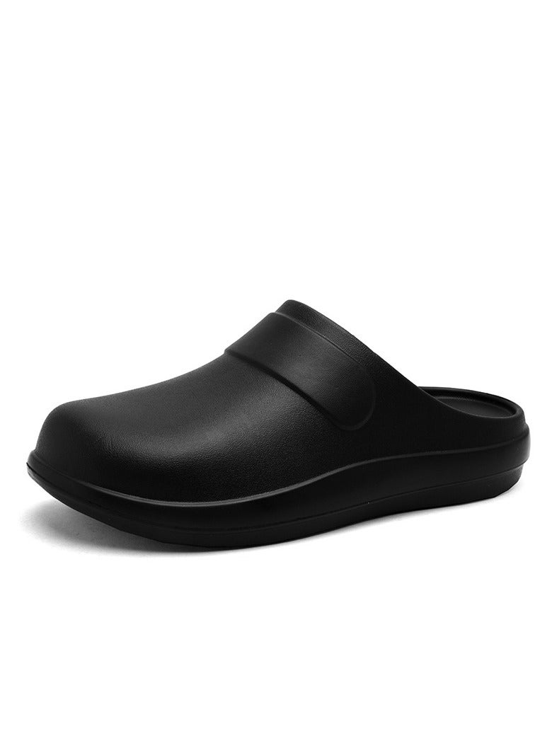 Surgical Shoes, Closed Sole Breathable Shoes for Men and Women, Protective Shoes with Vents for Doctors, Nurses, and Laboratory Workers, Non-Slip Sandals (Black).  - Image 1