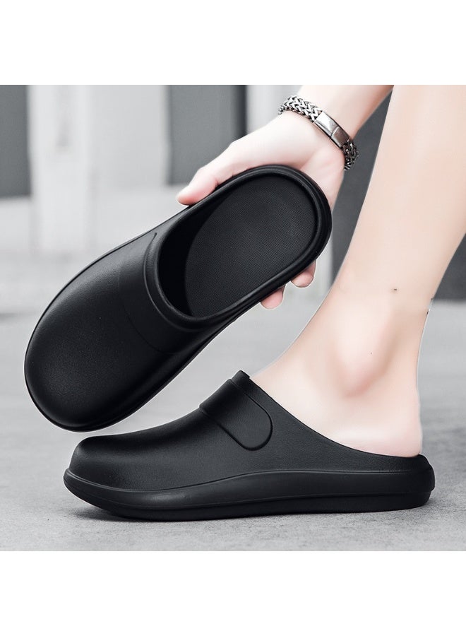 Surgical Shoes, Closed Sole Breathable Shoes for Men and Women, Protective Shoes with Vents for Doctors, Nurses, and Laboratory Workers, Non-Slip Sandals (Black).  - Image 2