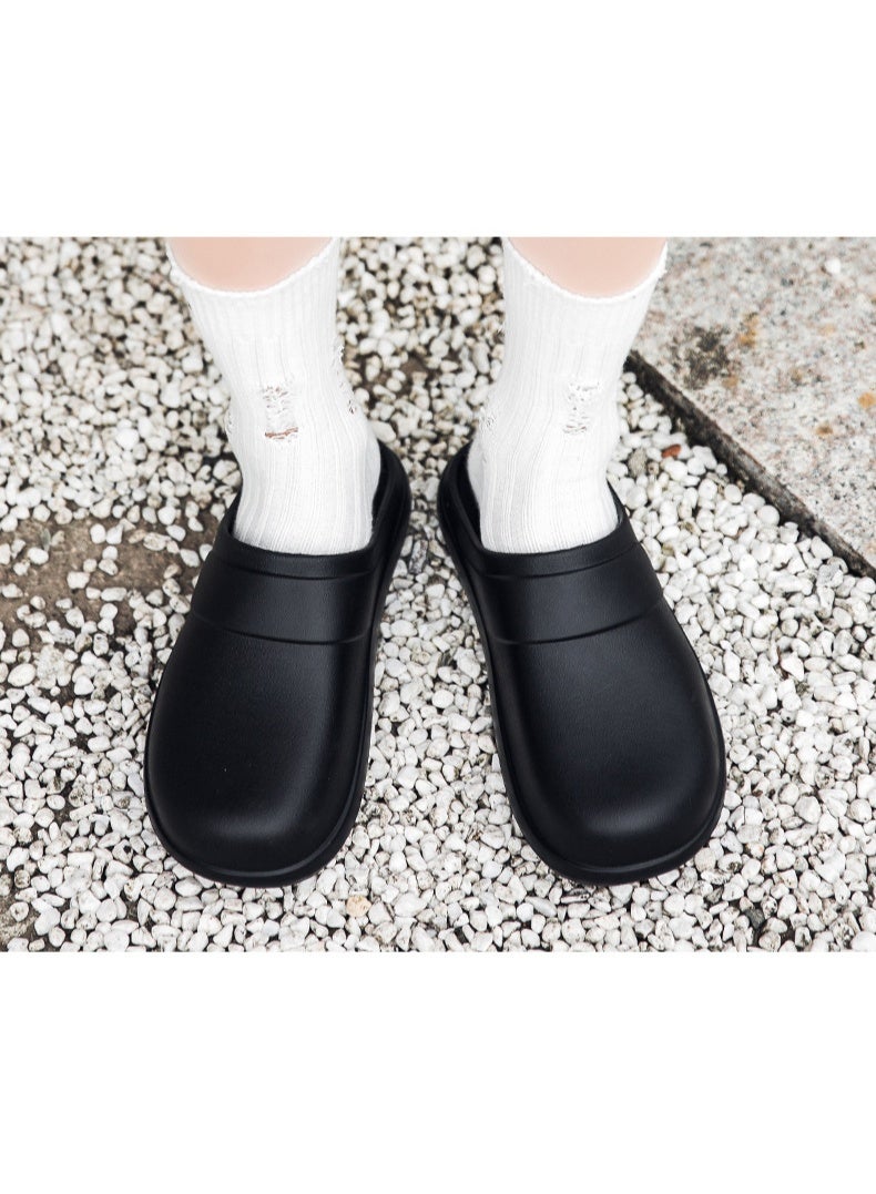 Surgical Shoes, Closed Sole Breathable Shoes for Men and Women, Protective Shoes with Vents for Doctors, Nurses, and Laboratory Workers, Non-Slip Sandals (Black).  - Image 4
