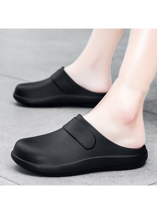 Surgical Shoes, Closed Sole Breathable Shoes for Men and Women, Protective Shoes with Vents for Doctors, Nurses, and Laboratory Workers, Non-Slip Sandals (Black).  - Image 3