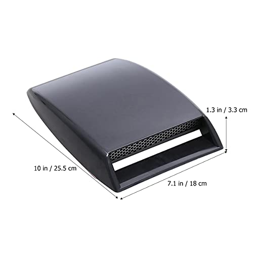 VORCOOL Universal Car Hood Scoop Sport Racing Air Flow Intake Turbo Bonnet Hood Vent Grille Cover (Black) - Image 3